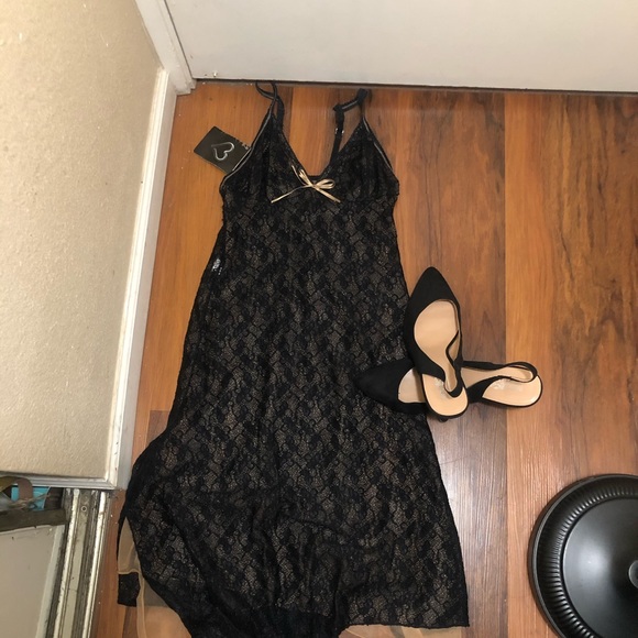 amour Other - Black Lace nightie one piece XS